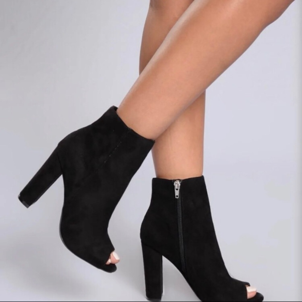 Black Suede Booties